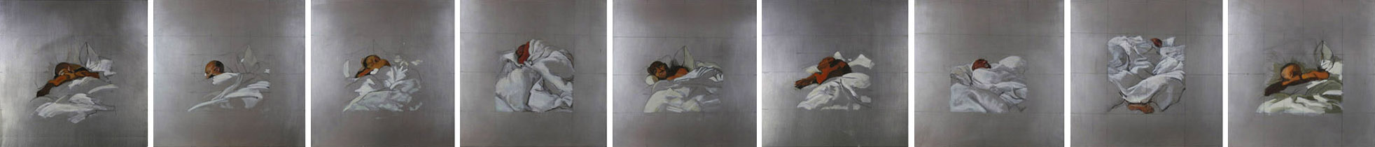 Film stills from artist Emilia Izquierdo's experimental film Sleep, 2007.